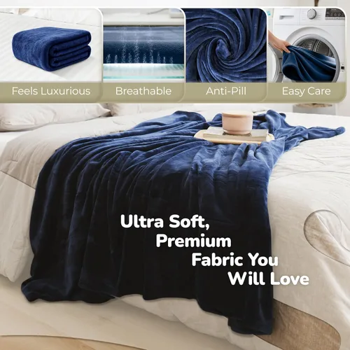 Miniatura 6 de Super Blanky Wearable Blankets for Women and Men, Graduation Day Gift for Her, Fathers Day Gift, Wife Birthday Gifts Ideas Azul Aurora