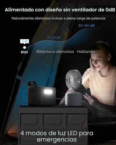 Miniatura 7 de Estación de energía portátil DaranEner 2026 de 28000mAh con batería LiFePO4, banco de energía solar con salida de CA 100W/110V, carga rápida