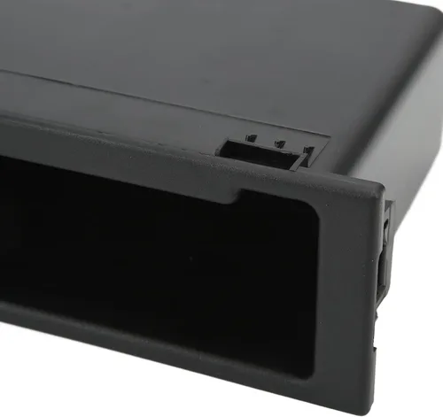 Miniatura 6 de Caja de almacenamiento de radio de audio estéreo para automóvil, organizador de tablero de instrumentos 1DIN, ABS negro, bolsillo de repuesto