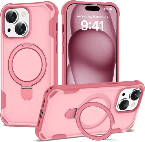 Miniatura 28 de Funda compatible con iPhone 12 y 12 Pro de 6.1 pulgadas con soporte de anillo magnético [protección militar contra caídas] [compatible con MagSafe]