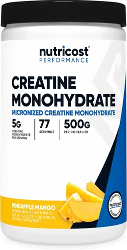 Miniatura 10 de Monohidrato de creatina Nutricost, 100 porciones, 0,18 oz por porción, monohidrato de creatina pura, Paquete de 1, 1