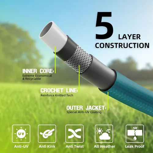 Miniatura 3 de Worth Manguera de jardín corta de entrada 3/4 pulg. x 2 pies - Tubería de agua de PVC de goma ligera, resistente y duradera para uso agrícola