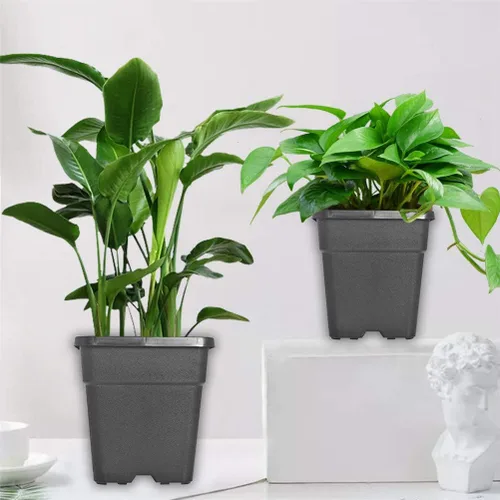 Miniatura 5 de Macetas cuadradas para vivero, macetas de cultivo para plantas de suelo, 0.63 galones, 10