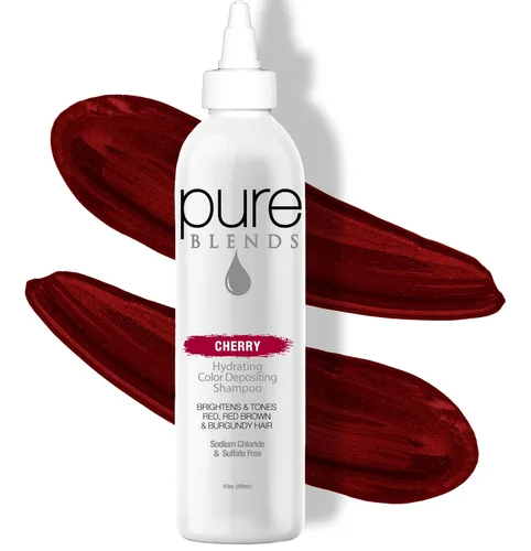 Pure Blends Cherry Hydrating Color Depositing Shampoo Brighten & Tone Color Faded Hair Tinte semipermanente para el cabello previene la decoloración