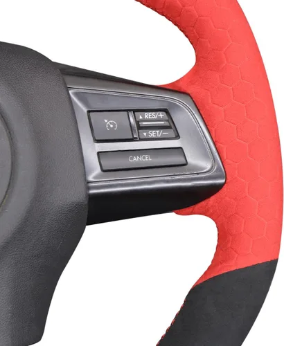 Miniatura 2 de MEWANT Funda de volante de automóvil transpirable cosida a mano para Subaru WRX 2015-2021 / WRX STI 2015-2021, accesorios para volante Subaru WRX