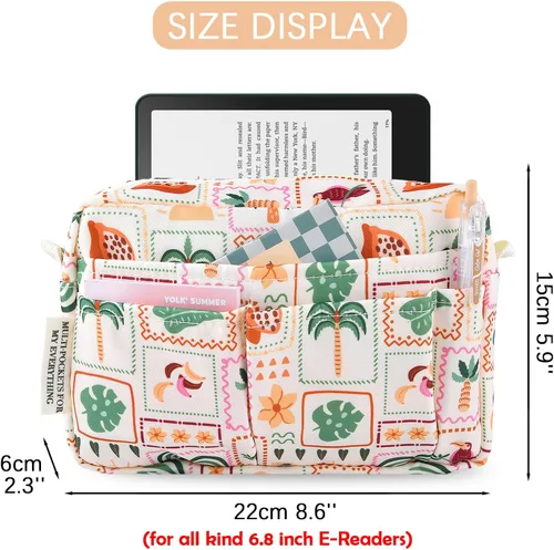 Miniatura 4 de qianshan Organizador de Portafolio con Múltiples Bolsillos, Bolsa de Cosméticos Impermeable con Cremallera de Viaje, Bolsa de Almacenamiento