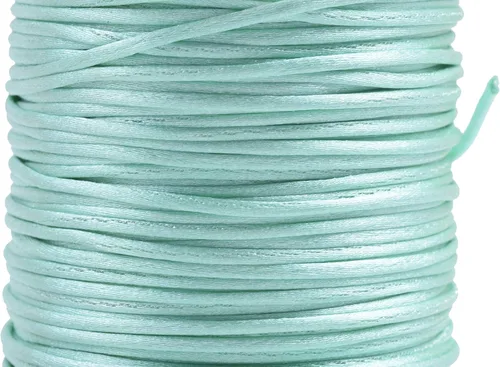 Miniatura 127 de KONMAY 80 Yardas 1.0mm Cordón Rattail de Nylon Satén Seda Trim Hilo para Cuentas para Nudos Chinos, Kumihimo, Trabajo con Cuentas, Macramé, 2-Azul