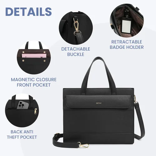 Miniatura 6 de Keyli 2 bolsos y bolsos de mano para mujer, bolsos de hombro de moda, bolso de mano con asa superior y bolsas de cuero vegano para damas