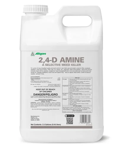 Miniatura 8 de ALLIGARE Concentrado de amina 2,4-D herbicida posemergente para controlar la trenza de cerdo, cardo y más, 46.8% de ingrediente activo, para césped