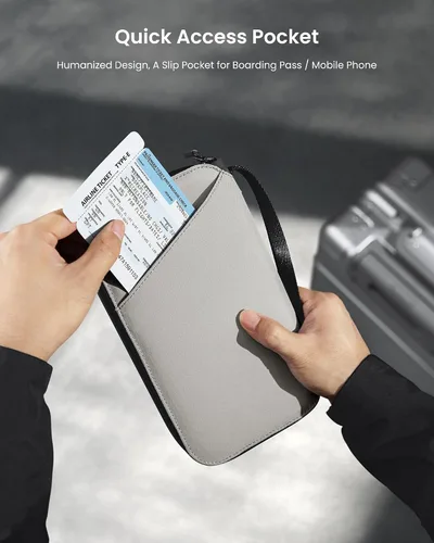 Miniatura 8 de Carteras para pasaporte T03, Gris, Cartera Rfid