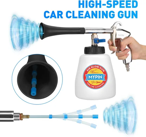 Miniatura 4 de Juego de pistola de limpieza de coche de aluminio con boquilla cónica, pistola de aire de alta presión de 6-9.2Bar con 2 juegos de boquilla, pistola