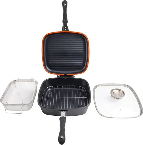 Miniatura 9 de Kenmore Arlington - Utensilios de cocina de inducción de aluminio forjado con revestimiento de cerámica antiadherente con asas de baquelita, juego