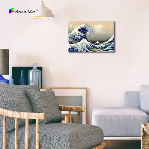 Miniatura 4 de Wieco Art Impresiones en Lienzo Arte para Pared Imagen de Playa y Océano Pinturas para la Decoración del Hogar y la Oficina Decoración de Pared La