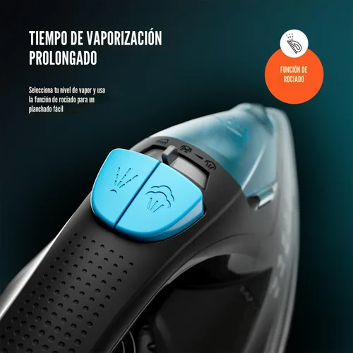Miniatura 6 de PurSteam - Plancha de vapor profesional de 1250 W, potente vaporizador con ráfaga de vapor y pulverización, suela antiadherente, fácil control