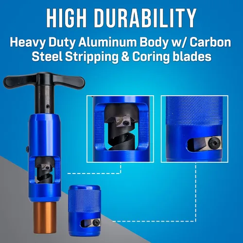 Miniatura 3 de Jonard Tools HSC-860QR Kit de herramientas de perforación y pelado de línea dura para cable 860QR