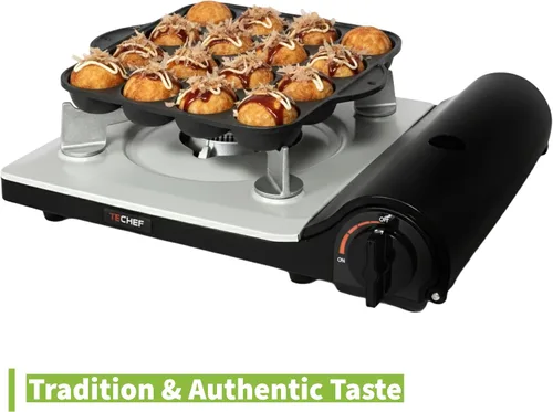 Miniatura 4 de CookKing - Sartén antiadherente TAKOYAKI para parrilla/placa de cocción, fabricada en Corea