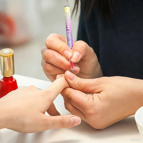 Miniatura 7 de Drkicsy Juego de 12 pinceles para arte de uñas, marcadores de uñas DIY para niños y adultos, pinceles de esmalte de 0.5mm de punta fina