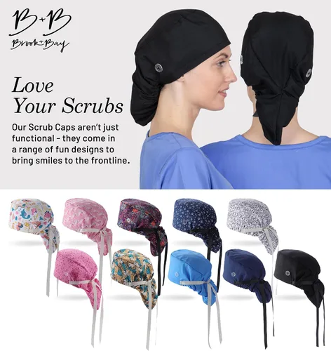 Miniatura 4 de Gorras quirúrgicas para mujer para cola de caballo, gorras quirúrgicas para cabello largo, gorra de enfermera, gorras para enfermeras, gorra
