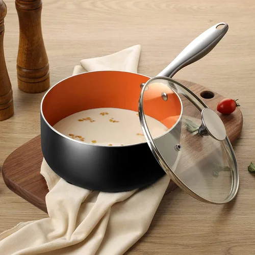 Miniatura 6 de MICHELANGELO Sartén con tapa, cacerola ultra antiadherente de 3 cuartos de galón con tapa, olla antiadherente de 3 cuartos de galón compatible
