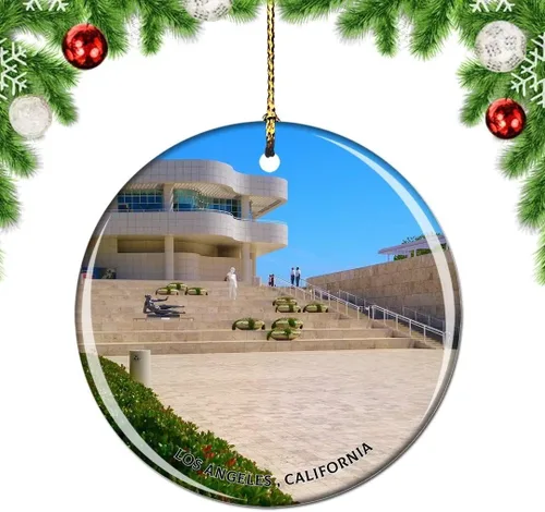Miniatura 16 de California Los Ángeles Battleship Museum USA Christmas Tree Adorno Decoración Colgante Colgante Decoración City Travel Souvenir Collection Porcelana