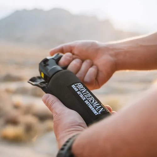 Miniatura 5 de Sabre Frontiersman Bear Spray Holster for 7.9 & 9.2 Oz. Canisters, Nylon Chest, Belt, Waist, & 3-in-1 Options Available, Adjustable Straps, Strong