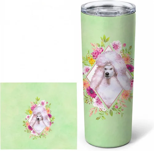 Miniatura 128 de Caroline's Treasures CK4270TBL20 - Vaso delgado de acero inoxidable de 20 onzas con aislamiento al vacío de doble pared, reutilizable