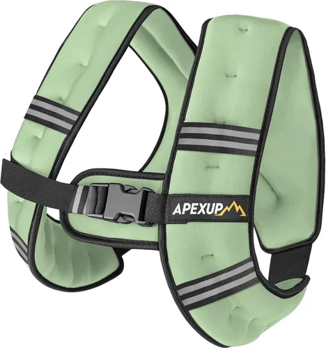 Miniatura 20 de APEXUP - Chaleco con peso de 5, 10, 15, 20, 25 y 30 libras para hombre y mujer, con rayas reflectantes, equipo para entrenamiento de fuerza y correr