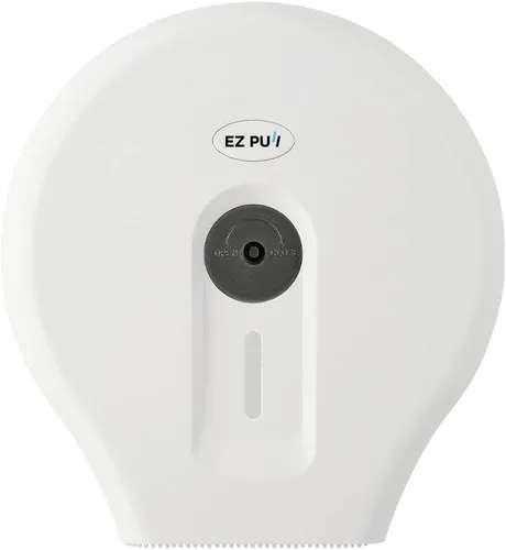 EZ-Pull - Dispensador de papel higiénico de 9 pulgadas, para baño, oficina, comercial/industrial, color blanco