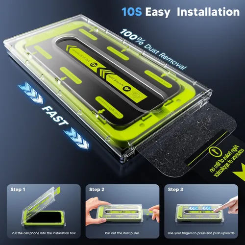Miniatura 3 de WSKEN Protector de pantalla de privacidad para iPhone 15 Pro Max [eliminación automática de polvo] Pantalla de cobertura completa 2.5D Edge 28