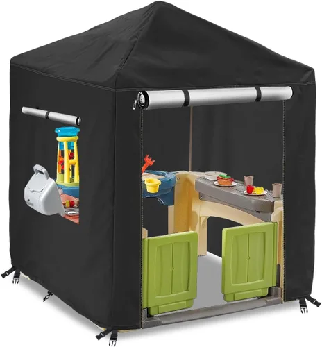 Miniatura 10 de Funda para casa de juegos para niños al aire libre, cubiertas de casa de juegos resistentes e impermeables de 600D, 142 cm de ancho x 142 cm