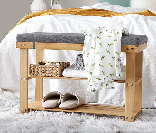 Miniatura 6 de Loveboat Cojín de banco lavable, almohadilla de banco antideslizante para almacenamiento de zapatos, ventana, piano, comedor, 30 x 14 x 2 pulgadas