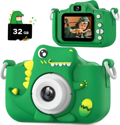 Miniatura 13 de Cámara para niños mejorada, regalos de Navidad y cumpleaños para niñas y niños, cámara de video digital selfie de 1080P HD para niños pequeños