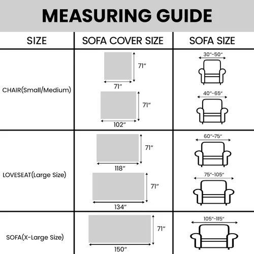Miniatura 8 de Funda de Sofá Reversible Resistente al Desgaste, Funda Gruesa de Chenilla para Sillón y Sofá, Funda de Sofá Apta para Mascotas, Protector de Muebles