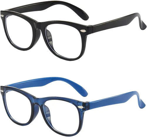 Miniatura 20 de FANNYGO Paquete de 3 gafas de bloqueo de luz azul para niños, gafas de lectura para computadora para niños y niñas de 3 a 9 años