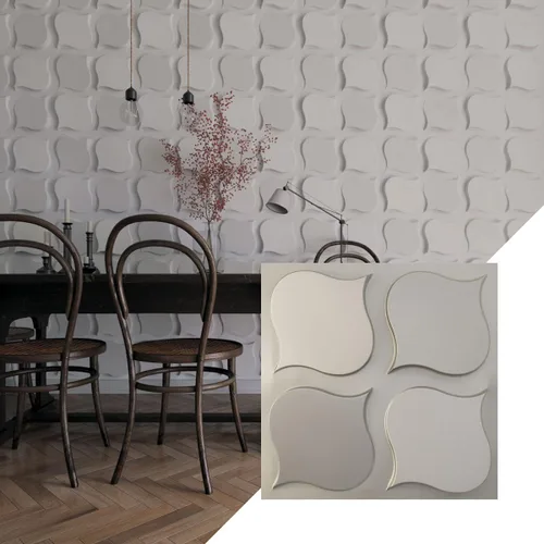 Miniatura 16 de Ekena Millwork WP20X20CVWH 19 5/8 pulgadas de ancho x 19 5/8 pulgadas de alto Clover EnduraWall Decorativo 3D Panel de Pared Cubre 2.67 pies