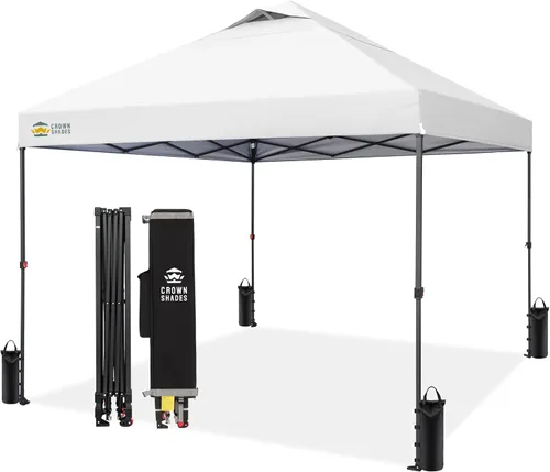 Miniatura 17 de CROWN SHADES Tienda de campaña desmontable de 10 x 10 pies - Tienda de campaña instantánea para exteriores con cerradura central patentada de un