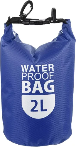 Miniatura 11 de PATIKIL Bolsa seca flotante impermeable, 2 L para exteriores, mochila con ventana transparente para navegar, rafting, kayak, color negro