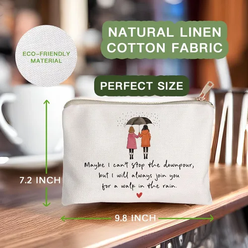 Miniatura 5 de Maybe I Can't Stop The Downpour - Bolsa de cosméticos, regalos para hermanas de Tough Times, regalo para amigas necesitadas, apoyo de amistad