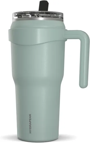 Miniatura 18 de Hydrapeak Roadster - Botella de agua de acero inoxidable de 40 onzas con aislamiento al vacío de doble pared con asa y tapa con popote 2 en 1