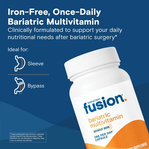 Miniatura 2 de Bariatric Fusion Multivitamínico bariátrico sin hierro 1 por día Pacientes postoperatorios Vitamina sin hierro para bypass gástrico
