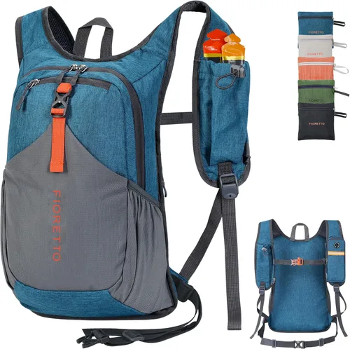 Miniatura 23 de FIORETTO Mochila de 10L para senderismo para mujeres y hombres, mini mochila plegable, ligera, mochila pequeña de día para camping, viaje, al aire