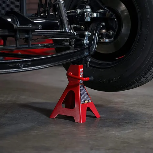Miniatura 6 de BIG RED AT42002R Torin - Gatos de acero para auto, 2 toneladas (4,000 libras) de capacidad, rojo, 1 par