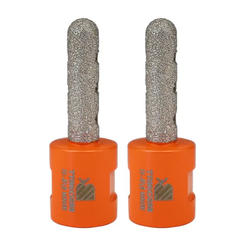 Miniatura 18 de Broca biseladora de diamante, brocas de diamante BRSCHNITT de 3.228 in con rosca 5/8-11 para agrandar, pulir y biselar los agujeros exsit