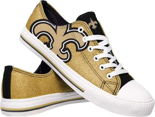 FOCO - Tenis de corte bajo para mujer, diseño de lona con logotipo de equipo de la NFL