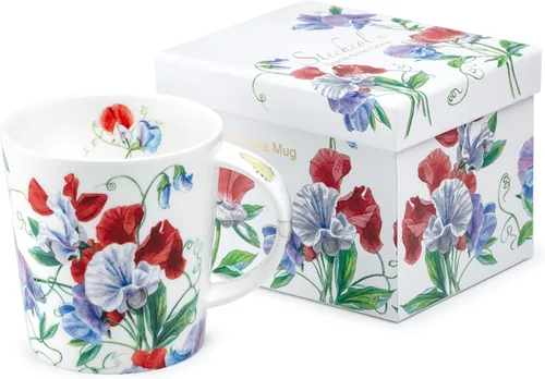 Miniatura 6 de Grace Teaware Taza de Café/Té de Porcelana de Hueso Individual de 16 Onzas en Caja de Regalo (Mariposa Dahlia)