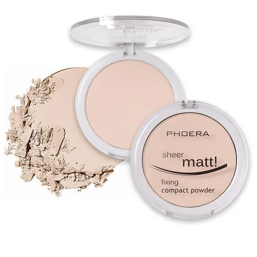 Miniatura 11 de PHOERA - Paquete de 2 polvos faciales mate, aceite de control para iluminar la piel, cubierta de color de piel, maquillaje, ajuste de rostro, base