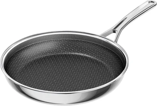 Miniatura 9 de Sartén antiadherente de 8 pulgadas de acero inoxidable con revestimiento cerámico, sartén antiadherente para cocinar, libre de PFAS PFOA PTFE