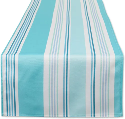 Miniatura 15 de DII - Colección de mesa de verano con rayas para exterior, uso múltiple, lavable a máquina, juego de manteles reversibles, 13x19, casa de playa