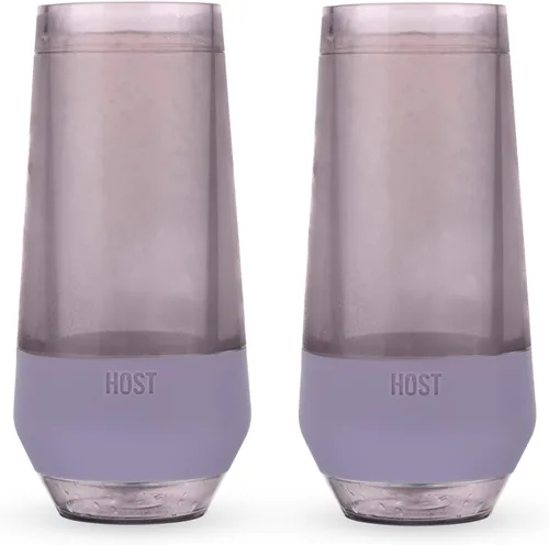 Miniatura 16 de HOST Copas de vino con enfriamiento de champán sin tallo, 9 oz, juego de 2, tazas de enfriamiento para el congelador, copas aisladas tipo flauta