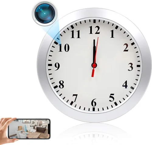 Reloj de pared para cámara oculta LMGL HD 1080P WiFi Spy cámara de seguridad oculta inalámbrica con detección de movimiento, visualización remota,